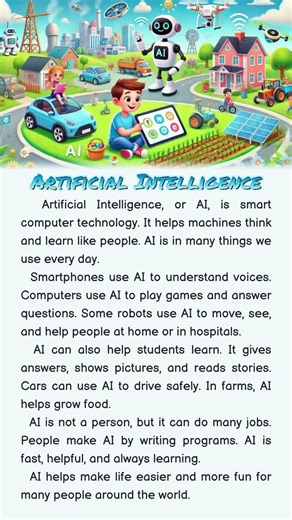 Artificial Intelligence — The Thinking Machines! 🤖🧠 #youtubeshorts #scienceforkids #englishforkids