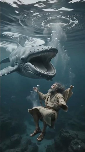 🐋 Jonah and the Whale 😱 | Swallowed by a Giant Fish #Jonah #Whale #BibleStories #BibleShorts