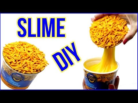 DIY SLIME! Mac N Cheese Liquid Slime DIY - Satisfying Slime Play!