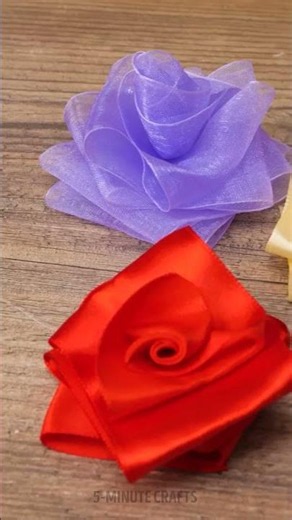 The Art of Ribbon Flowers 🎨✂️🌷