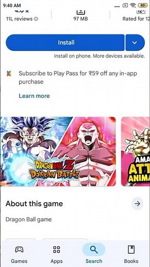 Top 3 Best DRAGON BALL Z Game For Android (PLAYSTORE)
