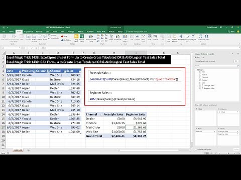 Excel Magic Trick 1439: DAX Measures to Create Cross Tabulated OR & AND Logical Test Sales Total