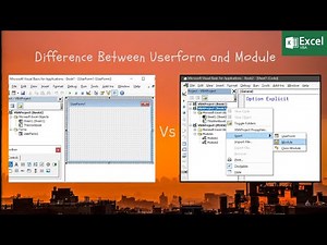 Excel VBA Tutorial | Difference between Userform and Module