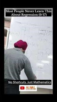 ML Math You Won’t Find on Indian YouTube #maths #ML #algorithm #aiml #regression #foryou #explore