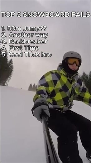 TOP 5 SNOWBOARD FAILS #compilation #jump #snowboard #winter #ski #skijump