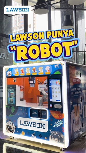 Lawson Station Indonesia on Instagram: "Experience baru!! Minum teh buatan ROBOT!🤖 Lawson-chan yang mau cobain bisa langsung ke Lawson UBM Tower, Alam Sutera ya😉 #lawsonindonesia #ayojajandilawson"