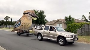 A Marvelous Giant Laughing Kookaburra Sculpture