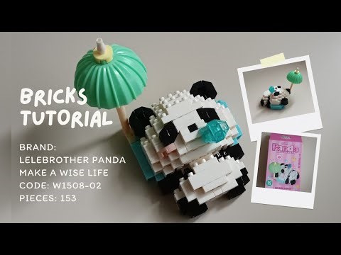 How to Build Panda Sunbathing | LeleBrother Panda Make a Wise Life w1508-02 Tutorial