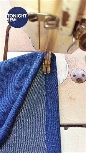 Pro Sewing Tip: Sewing Jeans Hems 🧵✨ #sewing #hemming #sewinghacks