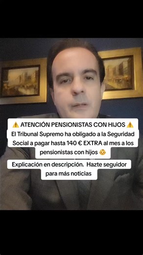 juan diez on Instagram: "🚨 ATENCIÓN PENSIONISTAS CON HIJOS 🚨 El Tribunal Supremo confirma que puedes cobrar hasta 140 € EXTRA al mes si tienes hijos 👶💶 Y sí, también los hombres tienen derecho. 📌 Se trata del complemento para la brecha de género en pensiones, vigente desde 2021 y actualizado tras una sentencia europea que obliga a pagar en igualdad de condiciones. 👥 ¿Quién puede pedirlo? ✔️ Jubilación ✔️ Incapacidad permanente ✔️ Viudedad ✔️ Pensión contributiva ✔️ Hijos inscritos en el Re