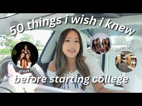 50 things i wish i knew before starting college | FRESHMAN ADVICE