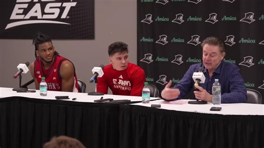 St. John's head coach Rick Pitino addresses fight during game vs Providence