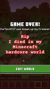 So I died #minecraftshorts