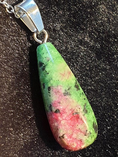 African Ruby Zoisite Pendant - Etsy