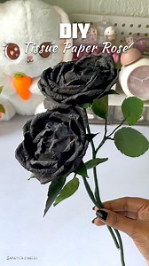 DIY tissue paper rose #reelsfacebook #tissuepaperflowers #craftideas #diy #artreels #handmade #paperflowers #roses #crafts #viralvideo #flowermaking #diyflowers | Sharmistha Roy