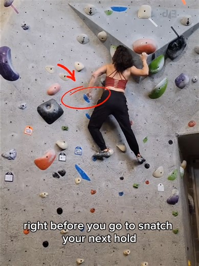 This climbing technique won't be one you use all the time, but if you're on a slab or vertical wall and trying to minimize momentum while making a big move, this trick can come in handy. Give it a try next time you're bouldering! #bouldering #learntoclimb #technique