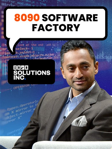 Chamath Palihapitiya (The All-in Podcast host) just launched a software company to eat SaaS companies' lunch. #8090 #chamathpalihapitiya #softwarenews #enterprisetech #saas
