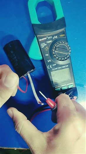 Check Capacitor With Multimeter #shorts #electricalengineering #electricalwiring