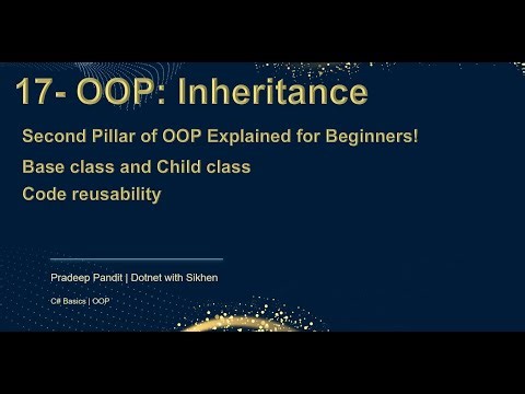 Inheritance in C# | The Second Pillar of OOP | C# Basic for Beginners | Learn C# Step by Step