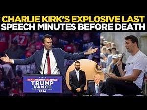 Charlie Kirk's LAST SPEECH Live: Charlie Kirk’s Explosive Speech Before Assassination Goes Viral