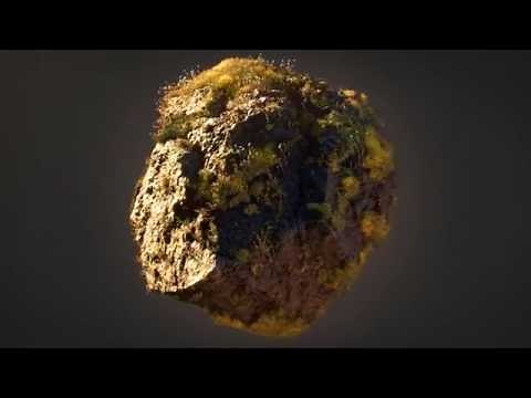 Houdini - Procedural stone and moss