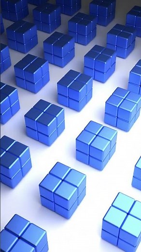 Satisfying Metal Cube Roll Endless Loop Animation 2