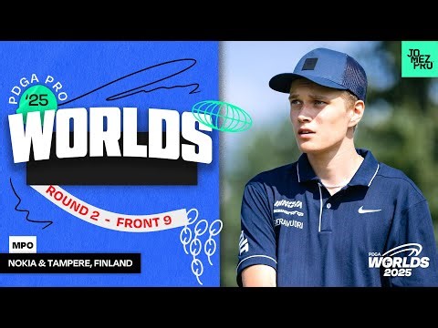 2025 PDGA Pro Worlds | MPO R2F9 | Tipton, Hammes, Joutsen, Tuominen | Jomez Disc Golf
