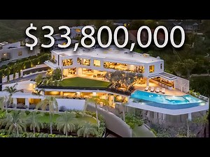 Inside A Futuristic Oasis Mega Mansion With CURVED Infinity Pool!