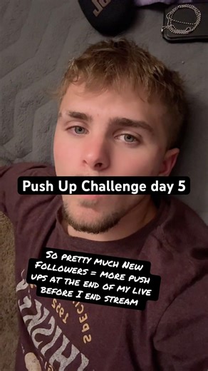 #fyp #challenge #pushups DOING PUSH UP PER NEW FOLLOWER at the end of my live on TikTok day4 ⚠️⚠️