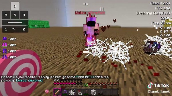 Intense 1v2 Minecraft BoxPvP Action