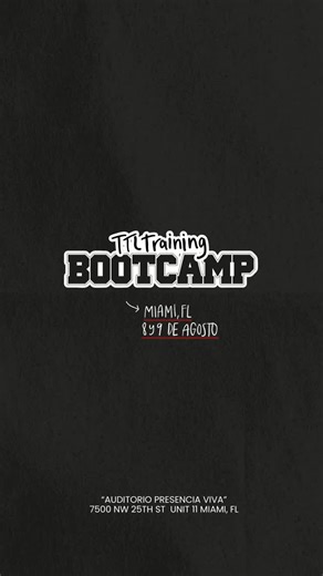 Centro de Entrenamiento TOMATULUGAR | 📣 RECORDATORIO📣 🪑La mesa está puesta. El llamado no es solo a asistir, es a perseverar hasta el final.🔥 📍TTL TRAINING BOOTCAMP 📆 8 y 9 de... | Instagram