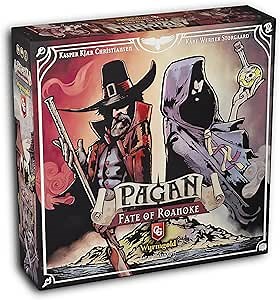 Capstone Games Pagan: Fate of Roanoke Strategy Card Game – Asymmetric 2 Player Deduction Duel with Hidden Identity, Witch vs Hunter Gameplay, 30–60 Minute Playtime, Ages 12+, Card Games for Players