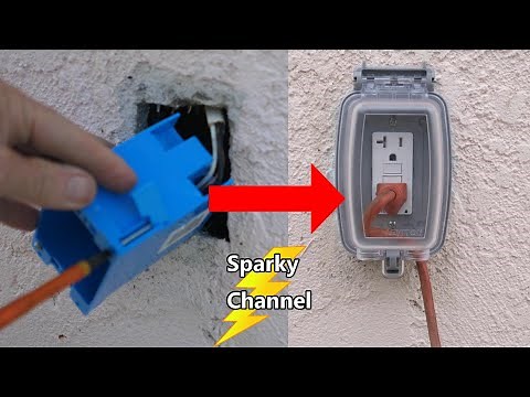 How To Install an Old Work Box and an Exterior GFCI 20A Receptacle (Weather Resistant)