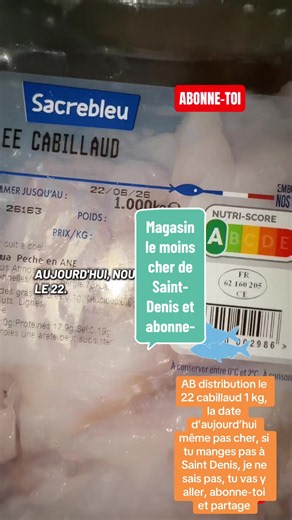 Poisson pas cher à Saint-Denis – Cabillaud 1 kg chez AB Distribution
