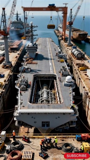 USA’s New Aircraft Carrier Under Construction 🔥