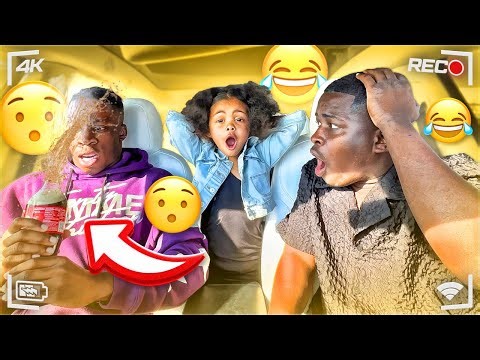 EXPLODING SODA PRANK ON BOYFRIEND IN THE CAR!!!