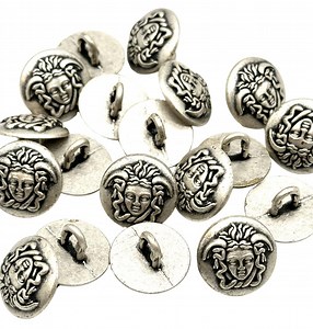 Antique Silver Face Shank Buttons: Vintage Italian Metal Buttons (12 Pcs) - Etsy