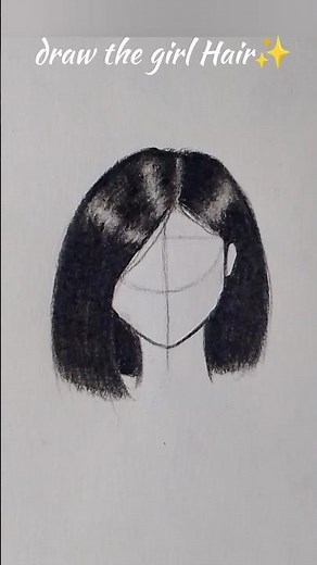How to Draw a girl's hair✨Tutorial#drawing#aesthetic#art#sketch#drawthentic#draw#tutorial#hairdraw