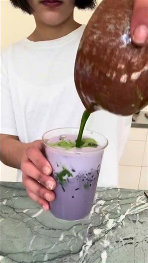 Purple Sweet Potato Matcha ASMR | Creamy & Aesthetic Matcha Latte Recipe