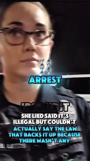 She says it’s illegal but couldn’t name a law or statute to back it #shorts #policeofficers #cops