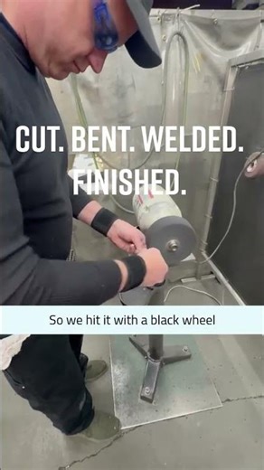 Part 4 of a custom stainless steel fitting fabrication process—cut, bent, TIG welded, and finished