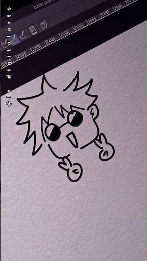 How to draw chibi Gojo from JJK! #jujutsukaisen #digitalart #learntodraw #chibi #jjk