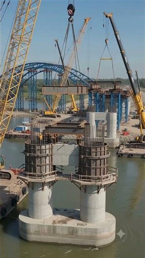 How an Arch Bridge Actually Holds Massive Weight! #ArchBridge #BridgeConstruction #techshorts