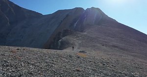 Climbing to the top of Mount Borah, the highest elevation in the state of Idaho