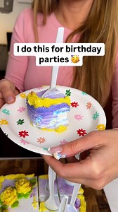 191K views · 324 reactions |  Easy way to serve up cake for birthdays #birthday #parties #hosting #tipsandtricks #cakelover | Randy & Mandy | Facebook