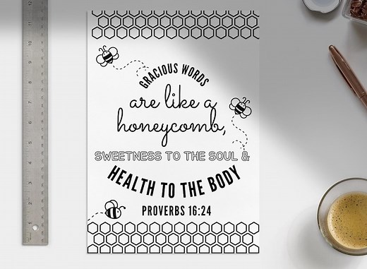 Printable Bee Kind Bible Coloring Pages - Scripture Printable | Digital Download - Etsy