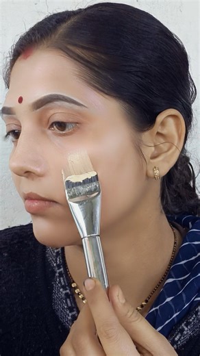 new foundation application 😱#beautihacks # makeup base #makeuptips