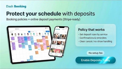 Dash Booking | Busy chairs shouldn’t mean missed calls. DashBooking replies fast, sends the booking link, and keeps your calendar moving—24/7. 🔗... | Instagram