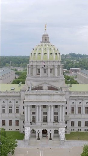 Pennsylvania State Capitol 🇺🇸 Stunning Drone Views | Harrisburg, PA #shorts