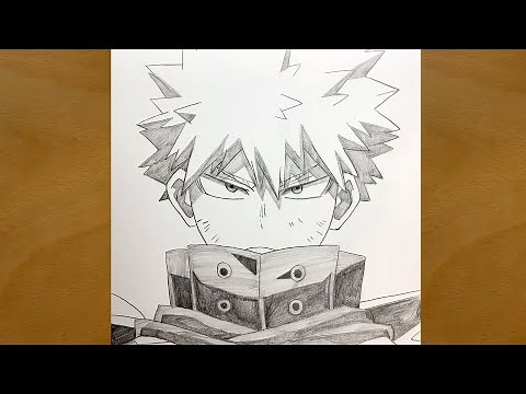Anime drawing | How to draw Katsuki Bakugo from My Hero Academia | step-by-step | Bakugo